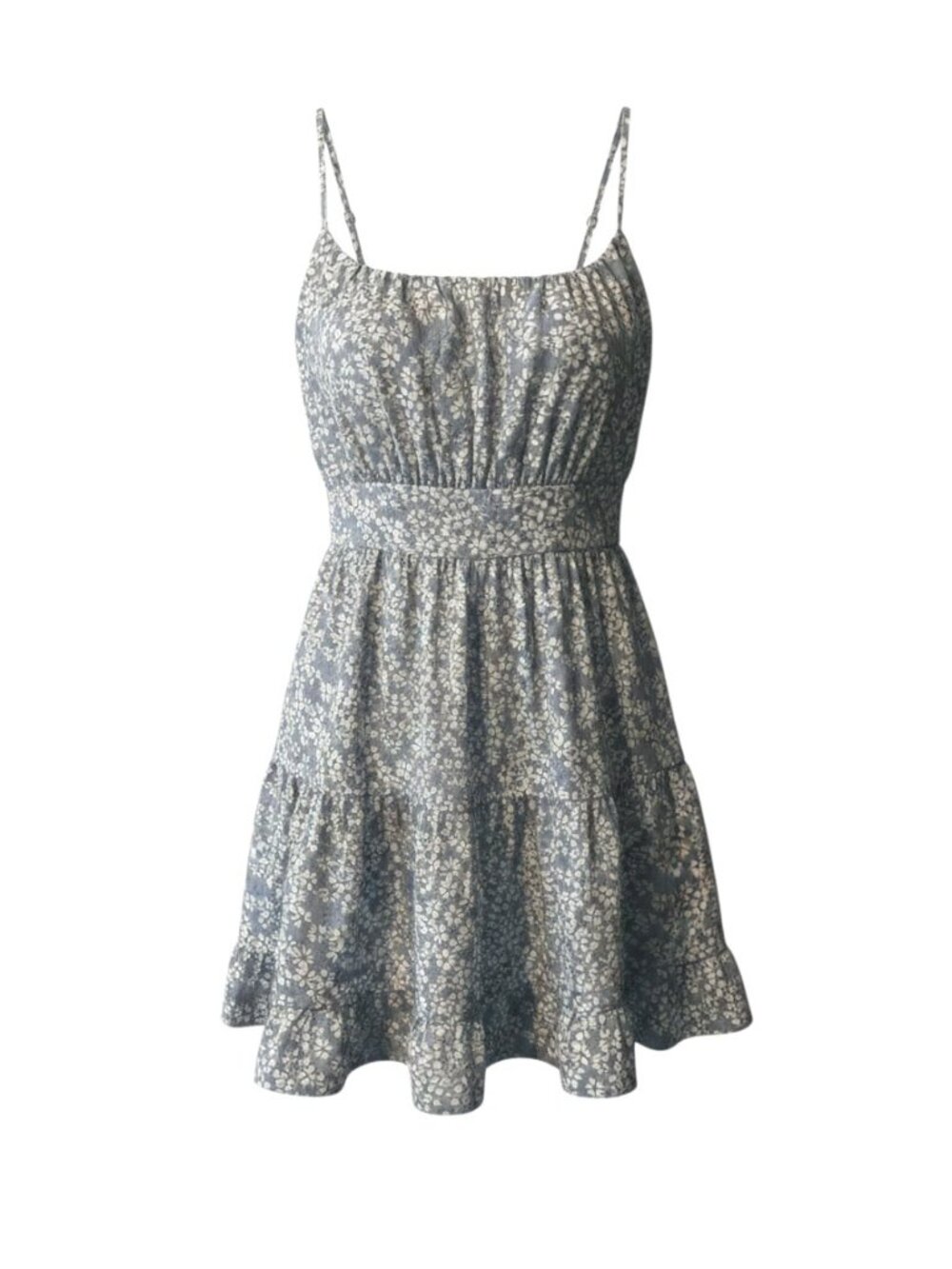 Shein Blue Floral Sleeveless Dress Women's Petite Large